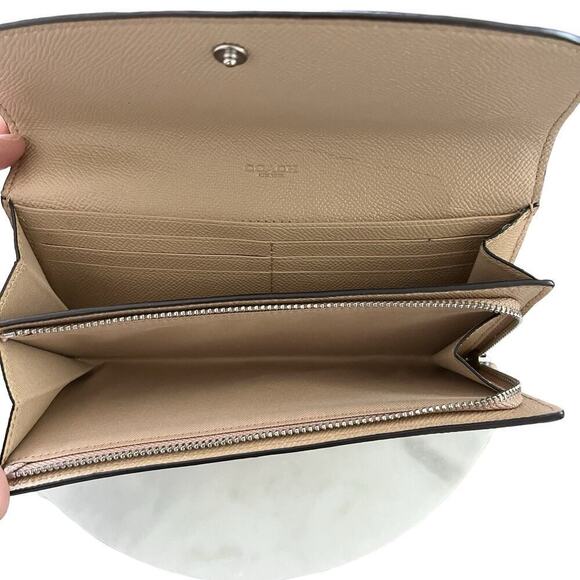 Coach Gold Glitter And Stars Slim Envelope Leather Wallet Large F38692 - Picture 5 of 11